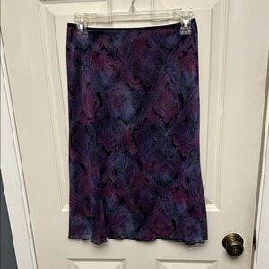 Elegant Purple and Black Women's Skirt